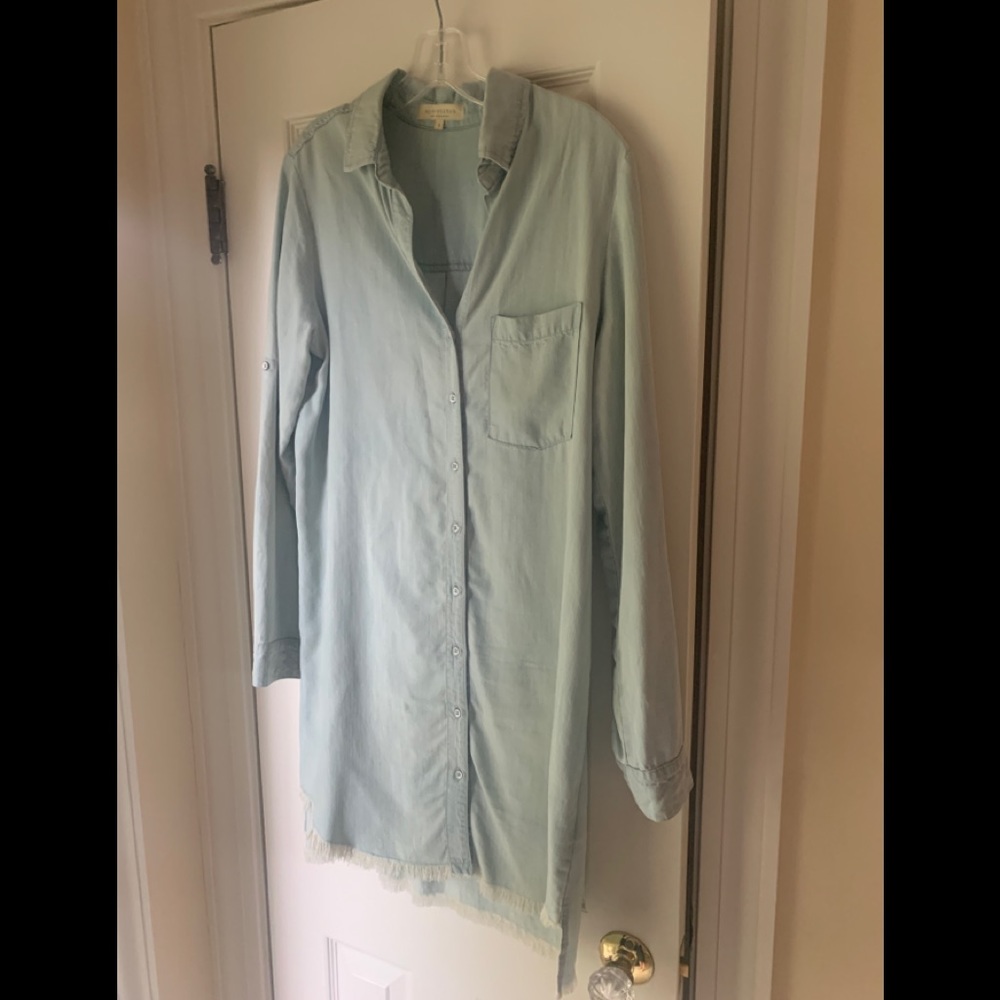Side Stitch LA Denim Shirt Dress